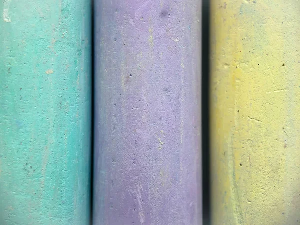 Textura Cerca Tiza Para Dibujar Multicolor Blanco Rosa Azul Amarillo — Foto de Stock