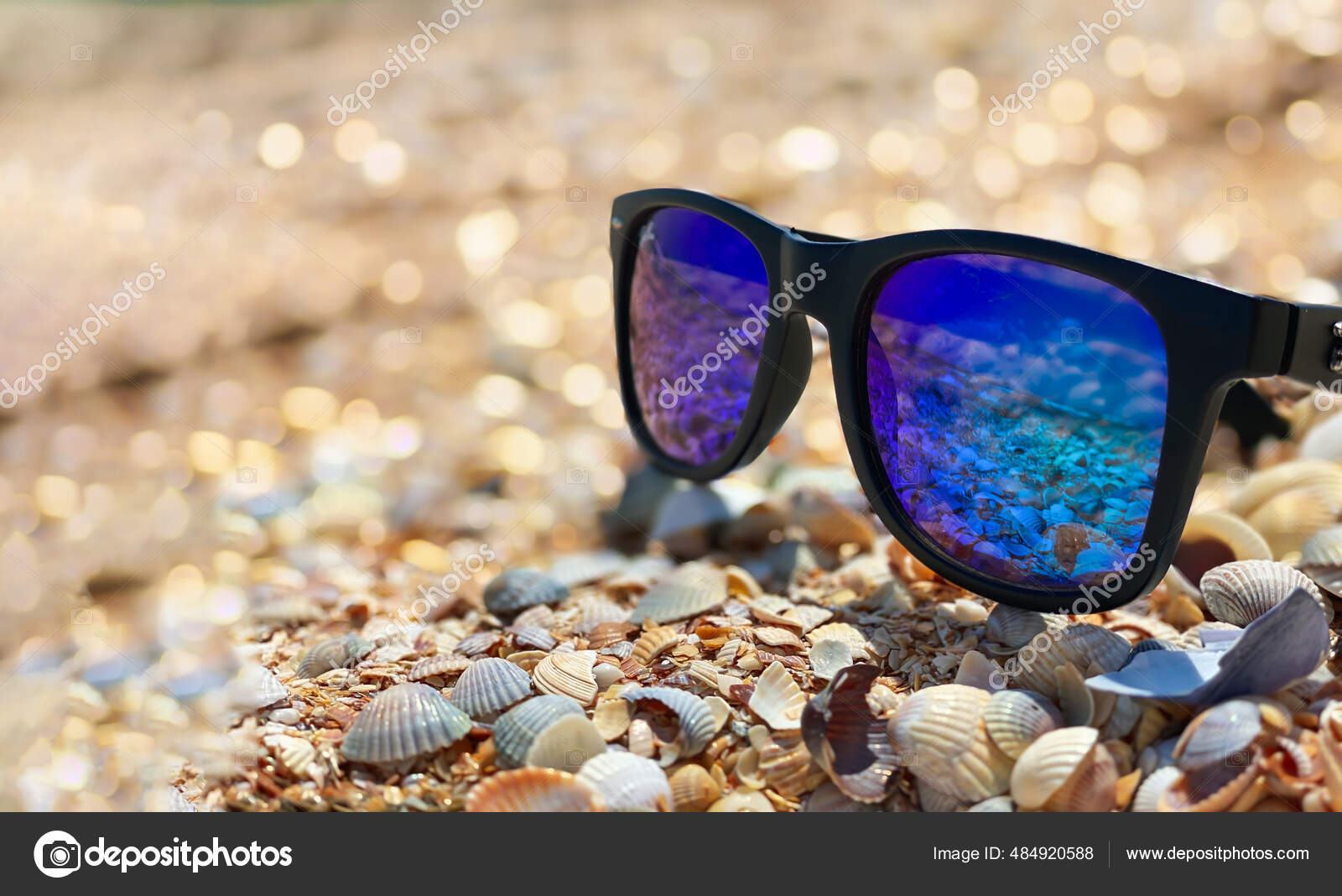Patrón de concha de playa Gafas de sol redondasmujer Patrón de concha de playa Gafas de sol redondasmujer