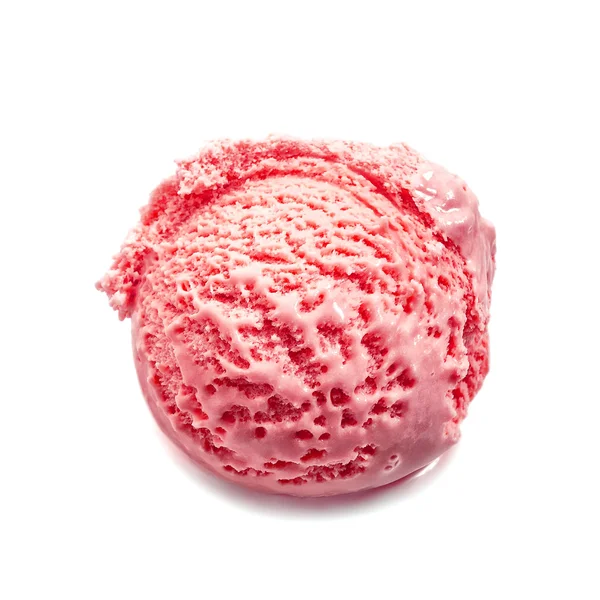 Berry natural ice cream scoop close-up isolated — Stock Photo, Image