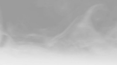 Beyaz arka planda gerçek duman hareketi. Kaos hareketi grafikleri