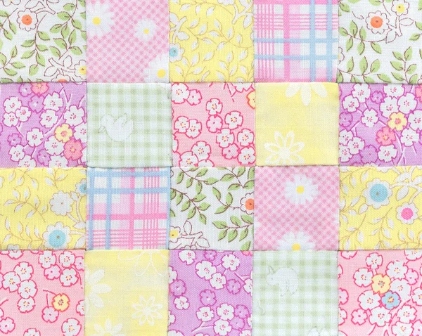 Patchwork quilt, Basis patroon vierkant — Stockfoto