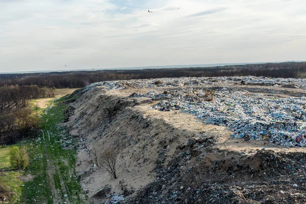 Ocean of garbage ruining nature. Human negligence. Ecological concept