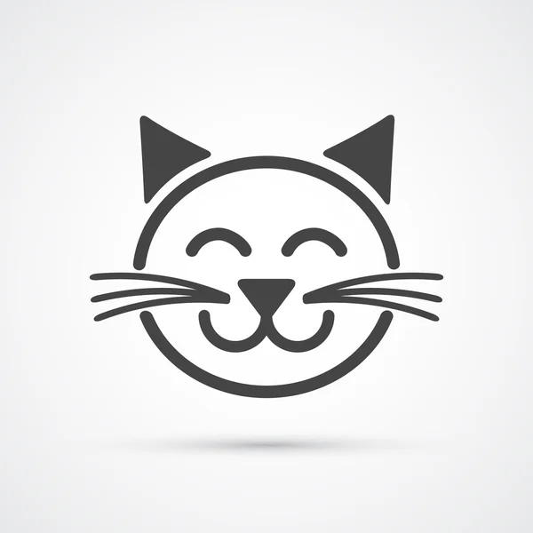 Lindo icono de gato. Elemento vectorial para el diseño — Vector de stock