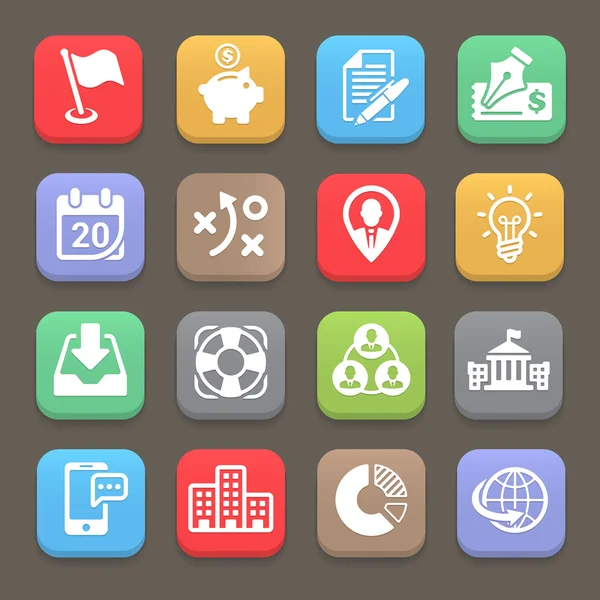 Web, mobil iş ve Finans simgesi. Vektör