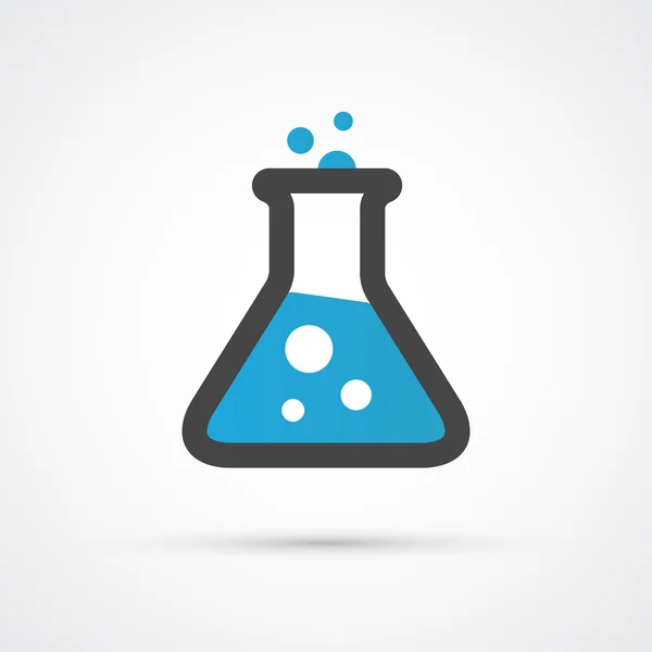 Chemical flask color flat icon — Stock Vector