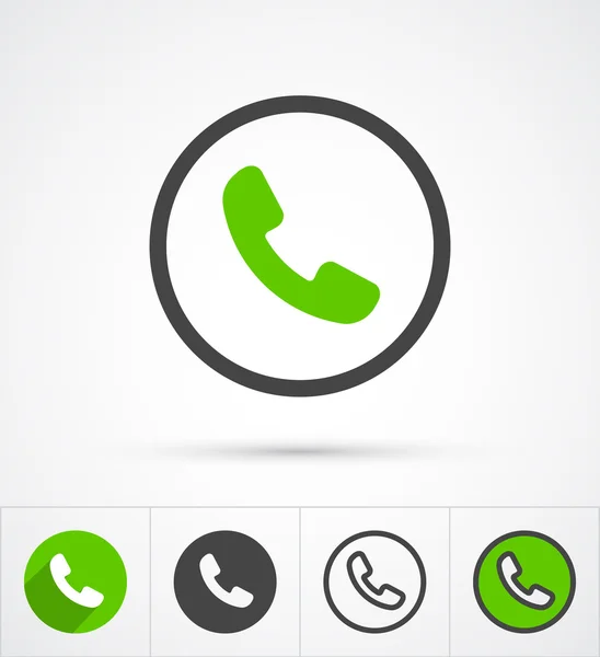 Phone in circle call icon. Vector — Stock Vector