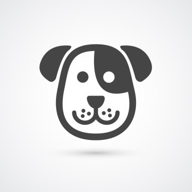 Sevimli köpek simgesi. Vektör öğesi tasarım için