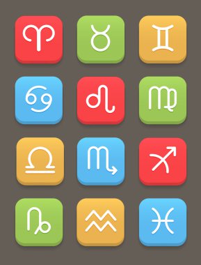 Web veya mobil zodyak simgesini. Vektör