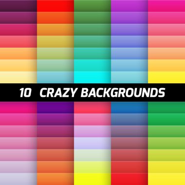 Crazy gradient background pack. Vector element