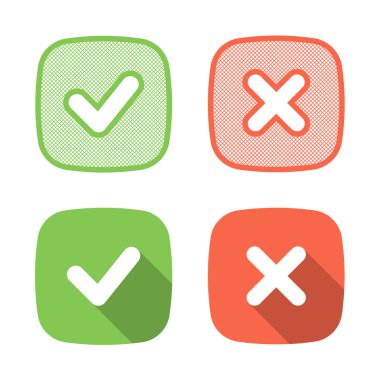 Web veya arabirim trendy onay işareti simgesini