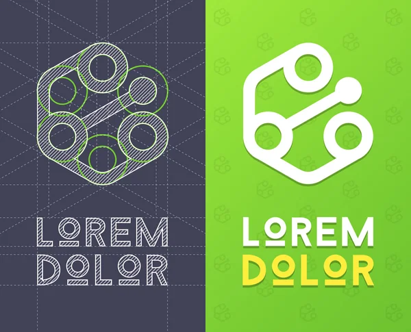 Soyut simge düzenine sahip bir şirket için. Vektör