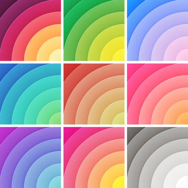 Trendy arka planlar renkli gradyanlar paketi. Vektör