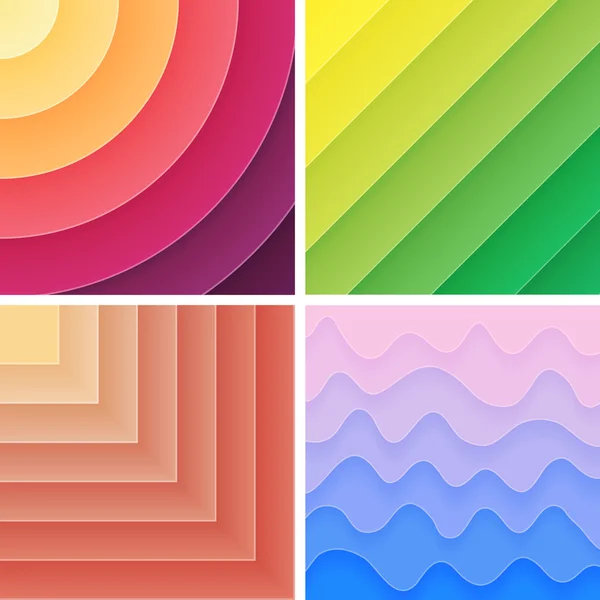 Trendy geometrische gradient achtergrond pack. Vector — Stockvector