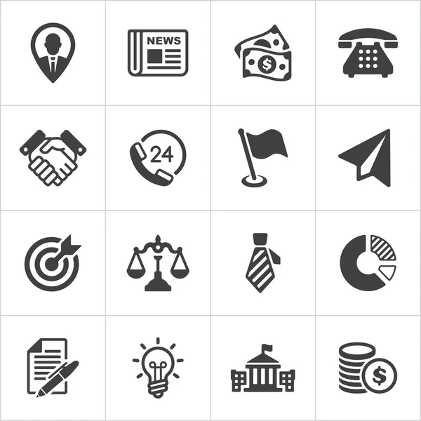 Trendy economie en Bedrijfswetenschappen iconen set 1. Vector — Stockvector