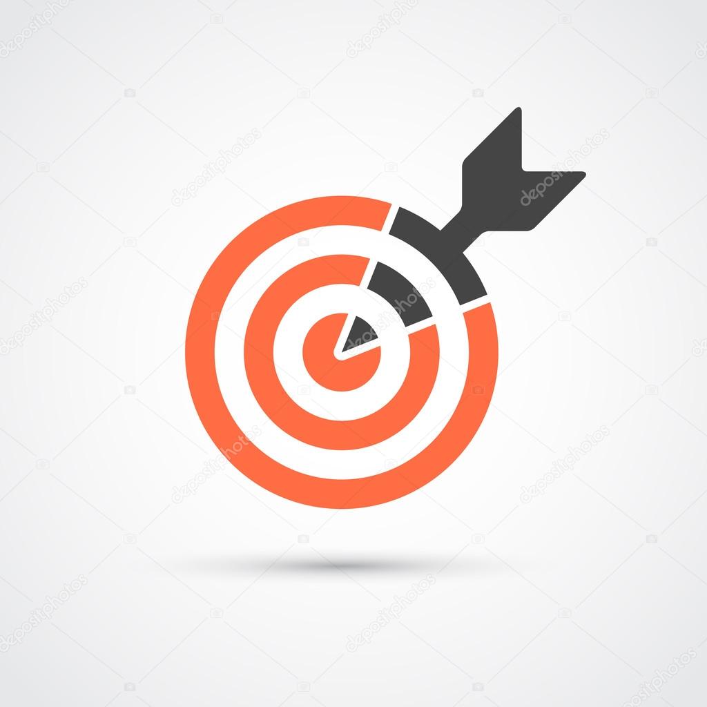 Target icon for business or sport. Vector