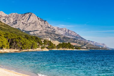 Kıyı şeridi Makarska Riviera - Makarska, Hırvatistan