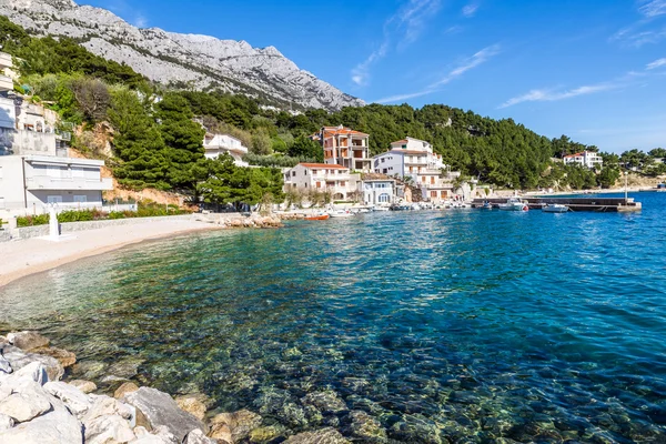 Stomarica Köyü, Beach, Biokovo Makarska, Hırvatistan — Stok fotoğraf