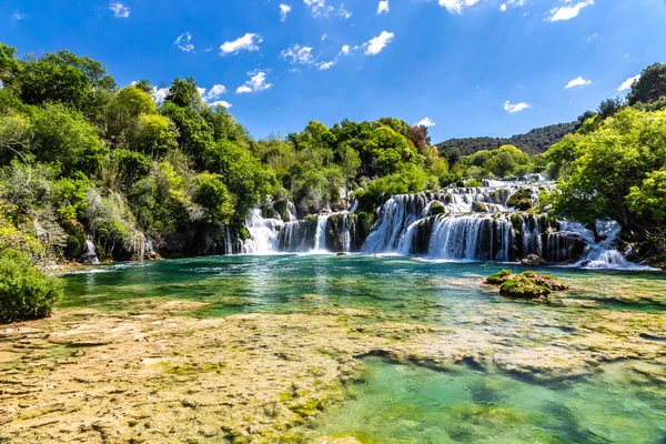Waterfall In Krka National Park -Dalmatia, Croatia — Stock Photo, Image