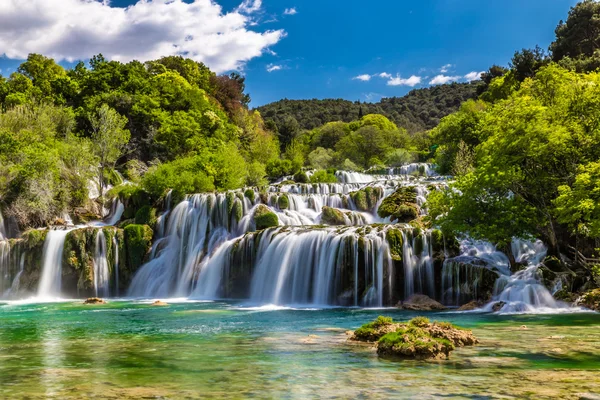 Waterfall In Krka National Park -Dalmatia, Croatia — Stock Photo, Image