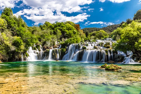 Waterfall In Krka National Park -Dalmatia, Croatia — Stock Photo, Image