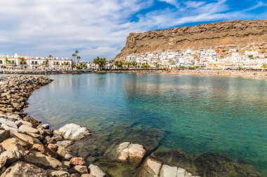 Puerto de Mogan, Gran Canaria, İspanya içinde Beach