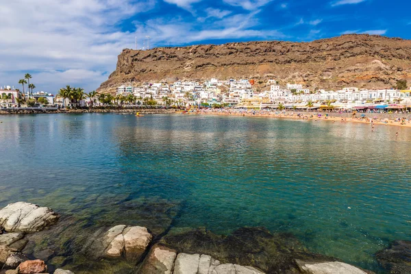 Pláž v Puerto de Mogan, Gran Canaria, Španělsko — Stock fotografie