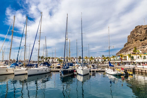 Hamnen i Puerto de Mogan, Gran Canaria, Spanien — Stockfoto