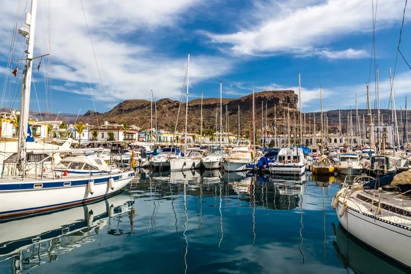 Hamnen i Puerto de Mogan, Gran Canaria, Spanien — Stockfoto