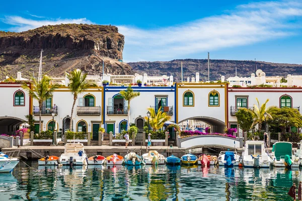 Hamnen i Puerto de Mogan, Gran Canaria, Spanien — Stockfoto