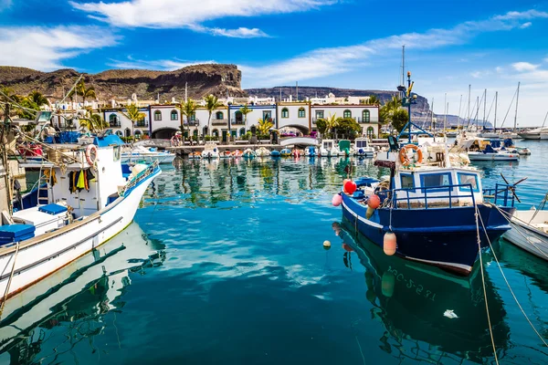 Hamnen i Puerto de Mogan, Gran Canaria, Spanien — Stockfoto