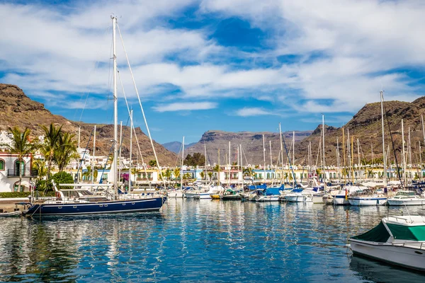 Hamnen i Puerto de Mogan, Gran Canaria, Spanien — Stockfoto