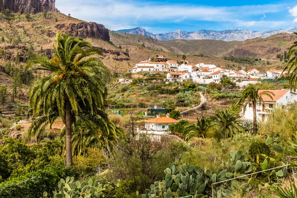 Aldeia Fataga em Barranco de Fataga-Gran Canaria — Fotografia de Stock
