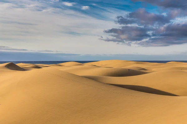 Duny Maspalomas-Gran Canaria, Kanárské ostrovy, Španělsko — Stock fotografie