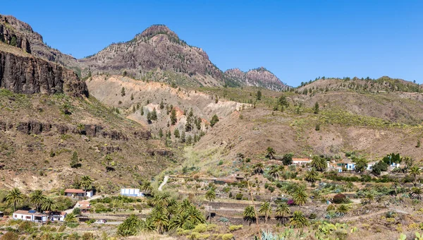 Aldeia Fataga em Barranco de Fataga-Gran Canaria — Fotografia de Stock