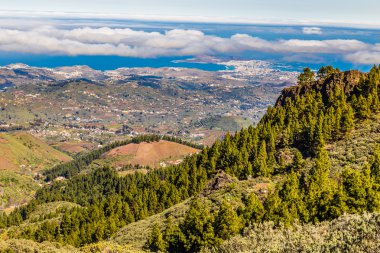 Görünüm üzerinden Pico de las Nieves - Gran Canaria, İspanya