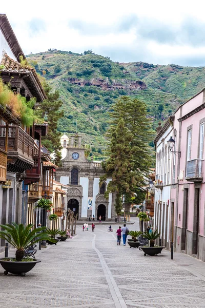 Épületek, a Calle Real - Teror, Gran Canaria, Spanyolország — Stock Fotó