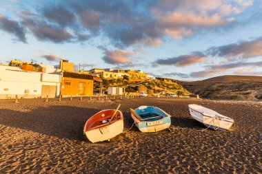 Sunset Beach-Ajuy, Fuerteventura, Kanarya Adaları, İspanya