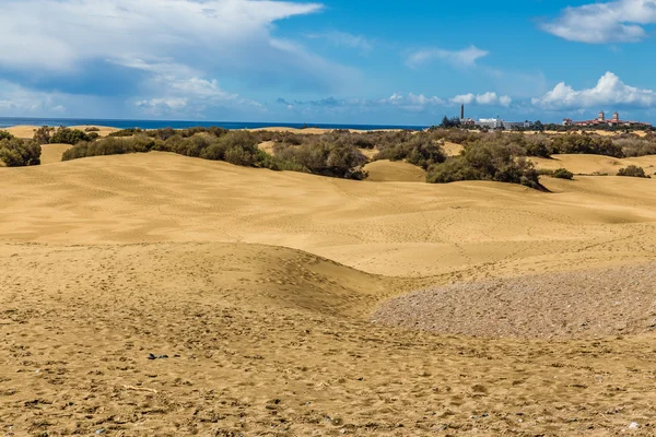 Duny Maspalomas-Gran Canaria, Kanárské ostrovy, Španělsko — Stock fotografie