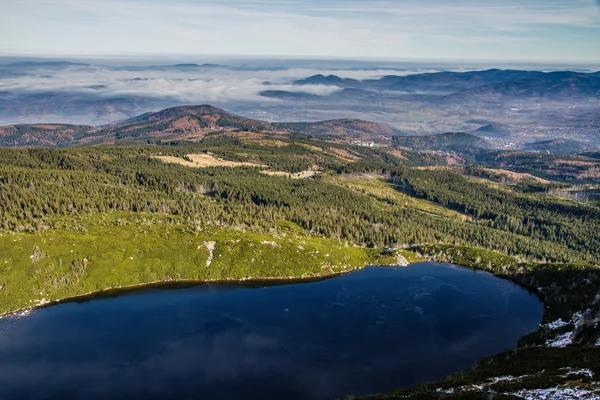 Wielki Staw and Mountain-Krkonose,Czech Rep. — Stock Photo, Image