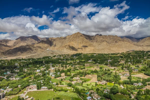 Leh Stadt und Tal und himalayas-leh, ladakh, Indien — Stockfoto