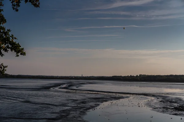 Rozmberk Teich bei Sonnenuntergang-Tschechische Republik — Stockfoto