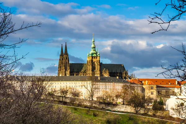 St.Vitus Cathedral and Prague Castle-Czech Rep. — Stock Photo, Image