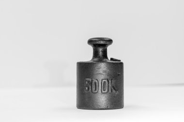 Vintage yarım Kilogram demir kalibrasyon ağırlığı