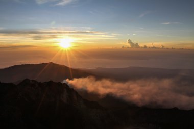 Sunset View Mt.Rinjani-Lombok, Endonezya, Asya