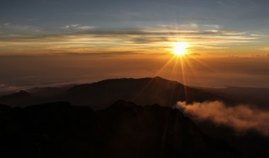 Sunset View Mt.Rinjani-Lombok, Endonezya, Asya