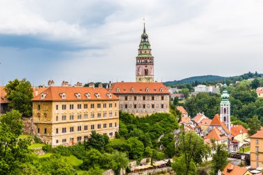 Cesky Krumlov-Çek Cumhuriyeti'nde Kalesi'nin görünümü