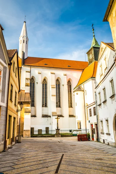 Iglesia de la Virgen María-Jindrichuv Hradec, Bohemia — Foto de Stock
