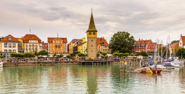 Liman, kule, binalar-Lindau, Almanya, Europe