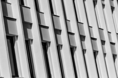 Siyah Windows Modern beyaz bina hattı