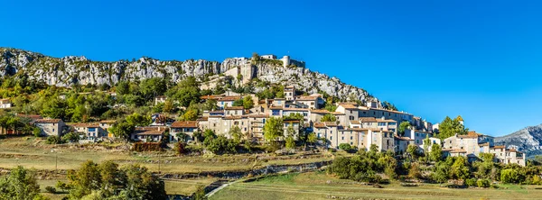 Desa Trigance Dan Castle-Provence, Perancis — Stok Foto